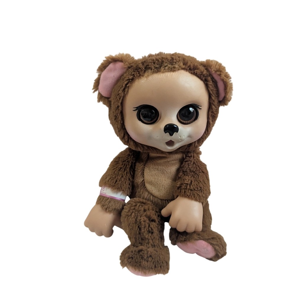 Jakks Pacific Cabbage Patch Kids Bear Cutie Plush Brown Pink Vinyl Face 2014 9in